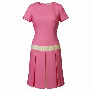 Vintage 1960s NWT Pink Drop Waist Dress